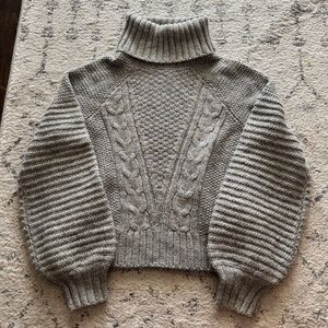 Abercrombie & Fitch Cable Knit Turtleneck Sweater